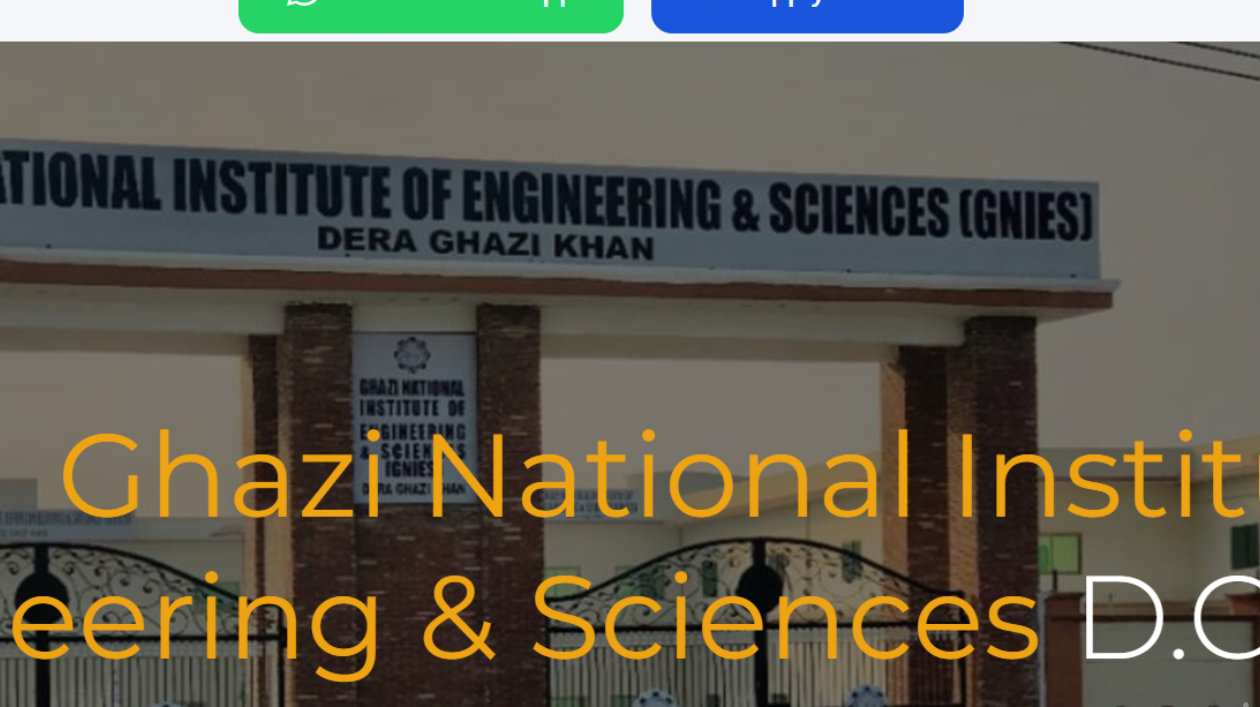 Ghazi National Institute of Engineering and Sciences